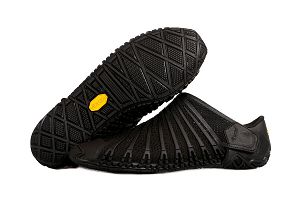 Vibram Furoshiki Knit Low Black Mens Shoes | India-724581